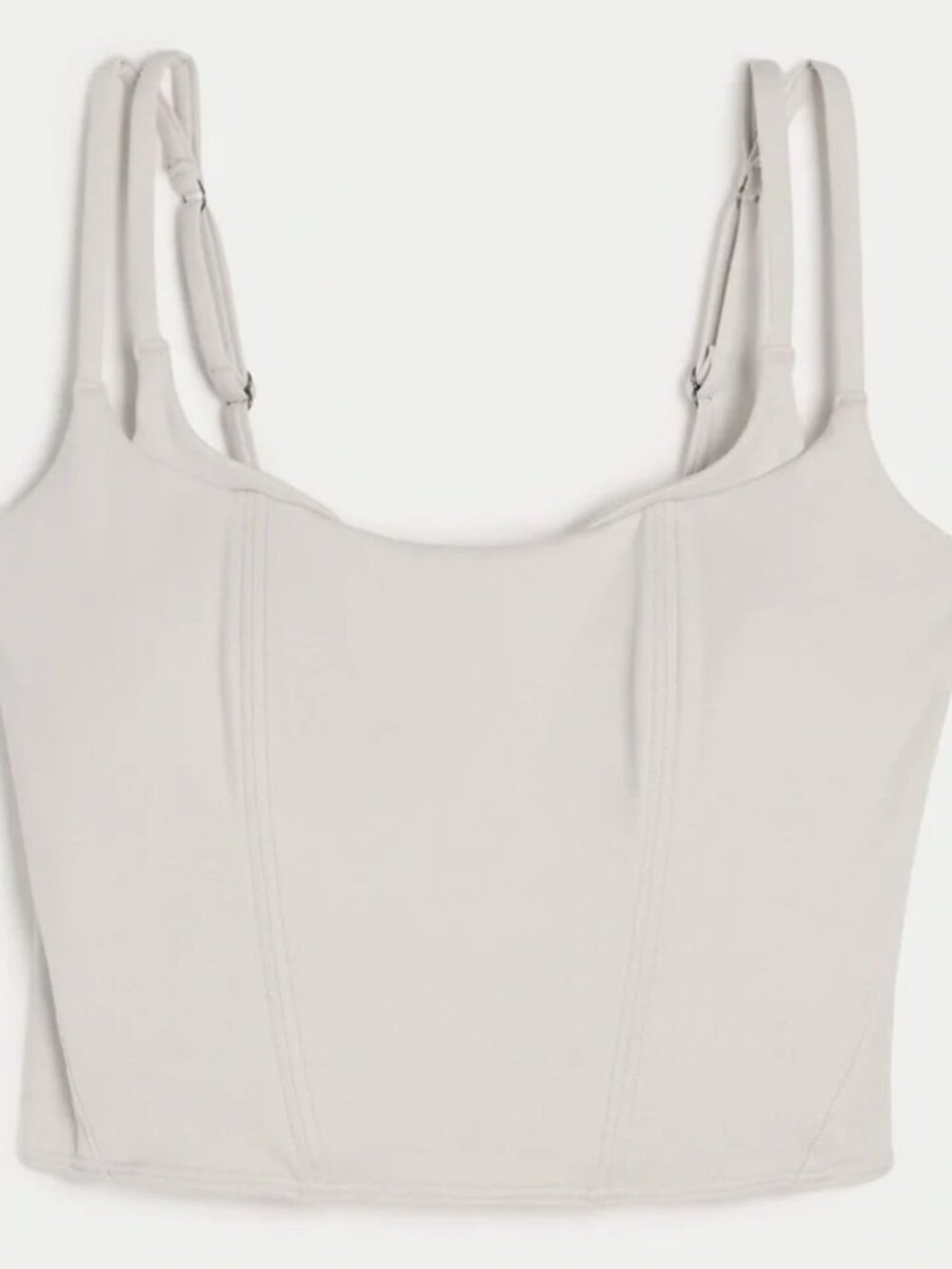 Hollister White Gilly Hicks Active Recharge Layered Cropped Corset tank, Size XS